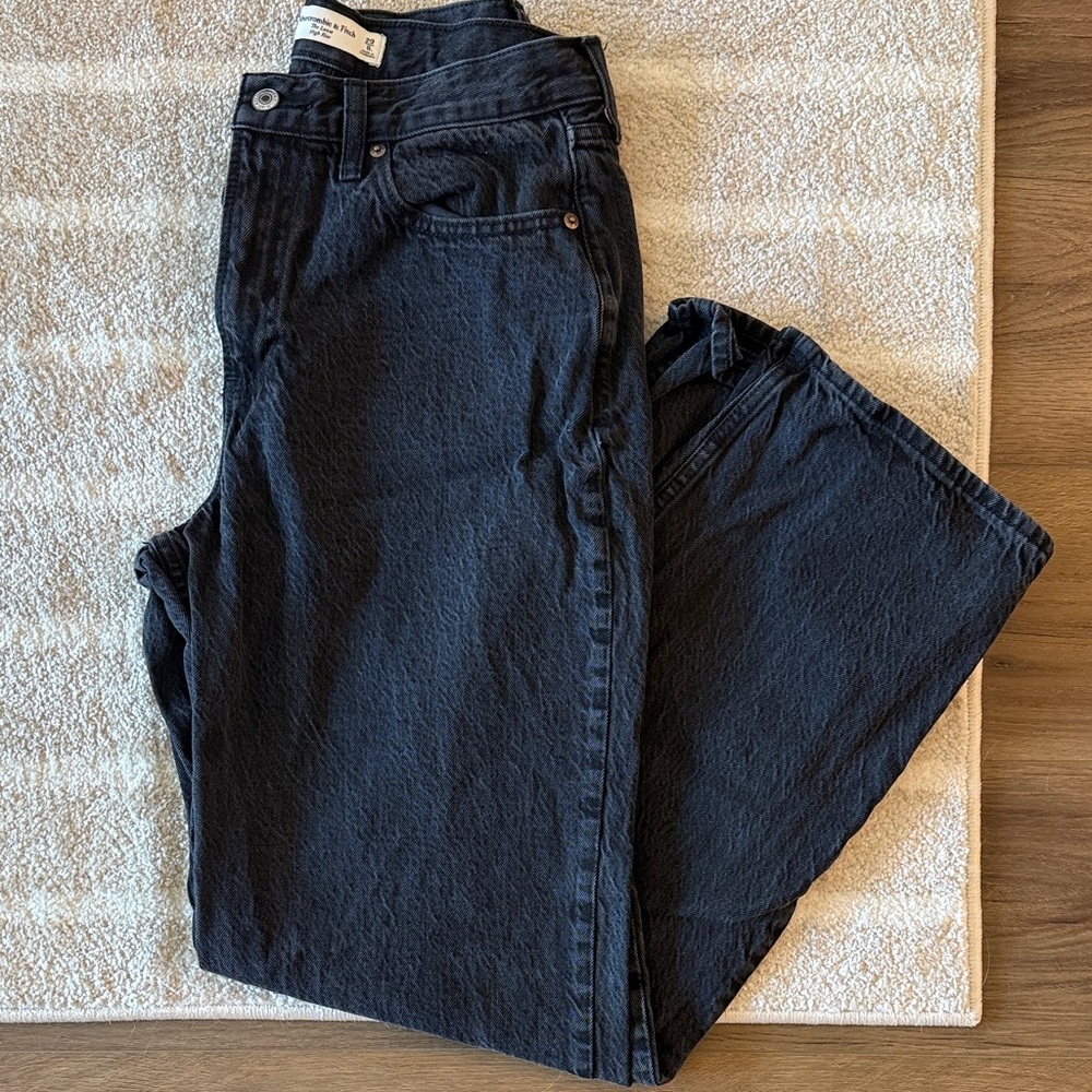 Abercrombie & Fitch Black Loose High Rise Jeans
